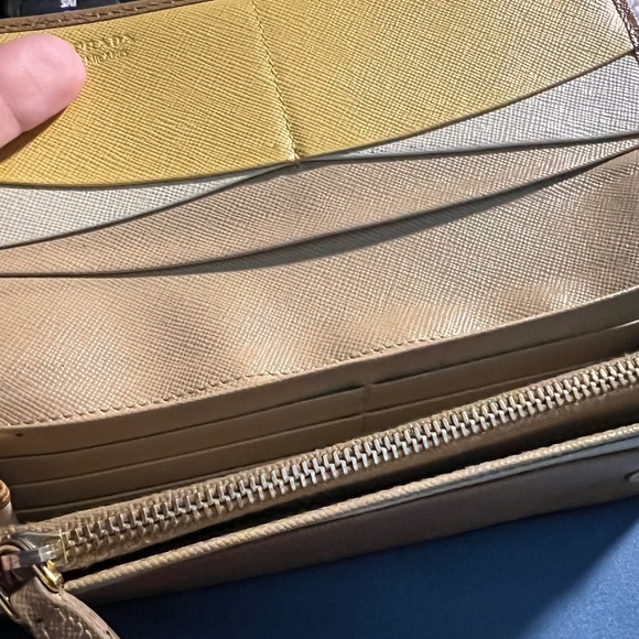 Prada Saffiano Leather Wallet in Brown - Picture 8 of 11